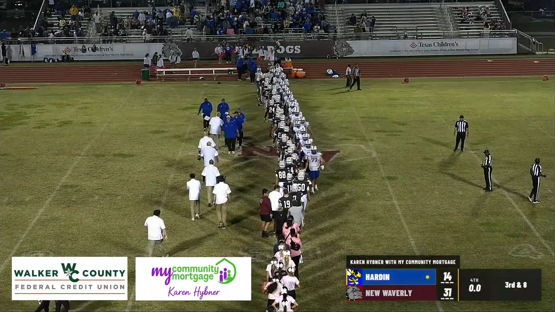 Bulldogs answer every challenge, knock off Hardin 31-14 — New Waverly Bulldogs